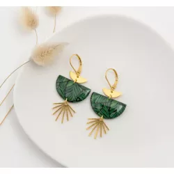 ANGELE boucles d'oreilles "LEAF VERT" - Bibop et Lula