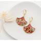 ASSIA boucles d'oreilles "PALME TERRACOTTA" - Bibop et Lula