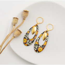 ALICE boucles d'oreilles "VINTAGE ORANGE" - Bibop et Lula
