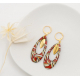 ALICE boucles d'oreilles "PALME TERRACOTTA" - Bibop et Lula