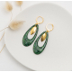 ALICE boucles d'oreilles "LEAF VERT" - Bibop et Lula