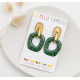 BRIGITTE boucles d'oreilles "LEAF VERT" - Bibop et Lula