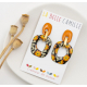 BRIGITTE boucles d'oreilles "VINTAGE ORANGE" - Bibop et Lula