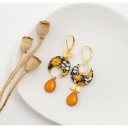 ASTREE boucles d'oreilles "vintage orange" - Bibop et Lula