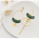 GRETA boucles d'oreilles "Leaf vert" - Bibop et Lula