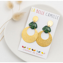COSMAboucles d'oreilles "LEAF VERT" - Bibop et Lula