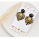 EX VOTO boucles d'oreilles "LEOPARD" - Bibop et Lula