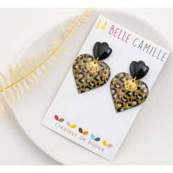 EX VOTO boucles d'oreilles "LEOPARD" - Bibop et Lula
