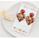 EX VOTO boucles d'oreilles "PALME TERRACOTTA" - Bibop et Lula