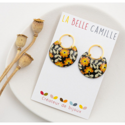 CAROLE boucles d'oreilles"VINTAGE ORANGE" - Bibop et Lula