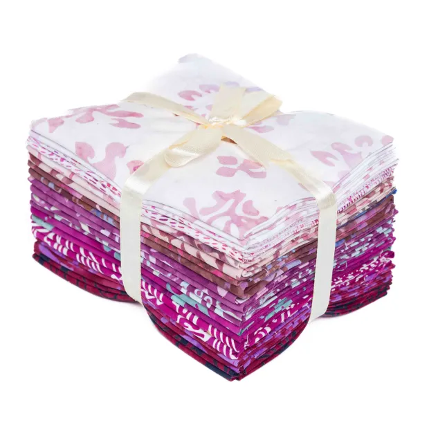 Lot de vingt fat quarters Framboise