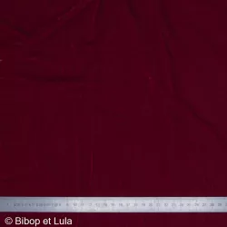 Velours souple uni rouge carmin - Bibop et Lula