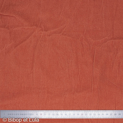 Velours souple uni Terracotta - Bibop et Lula