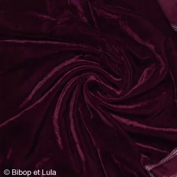Velours souple uni aubergine - Bibop et Lula
