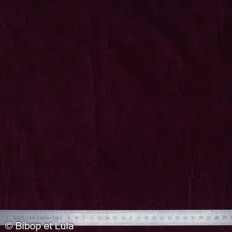 Velours souple uni aubergine