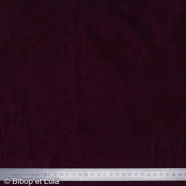 Velours souple uni aubergine