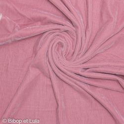Velours souple uni rose - Bibop et Lula