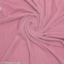 Velours souple uni rose - Bibop et Lula