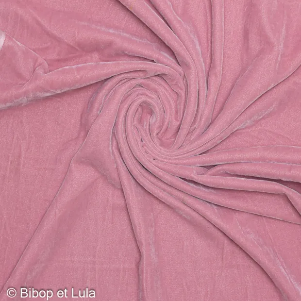 Velours souple uni rose