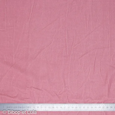 Velours souple uni rose