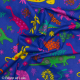 Tissu coton Dinosaures bleu roi - Bibop et Lula