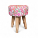 Tabouret rond tissu imprimé Rajani - Bibop et Lula