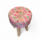 Tabouret rond tissu imprimé Rajani - Bibop et Lula