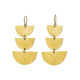 Boucles d'oreilles clous laiton ovale - Bibop et Lula