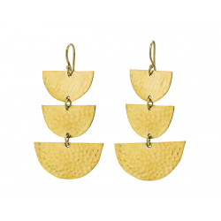 Boucles d'oreilles clous laiton ovale - Bibop et Lula