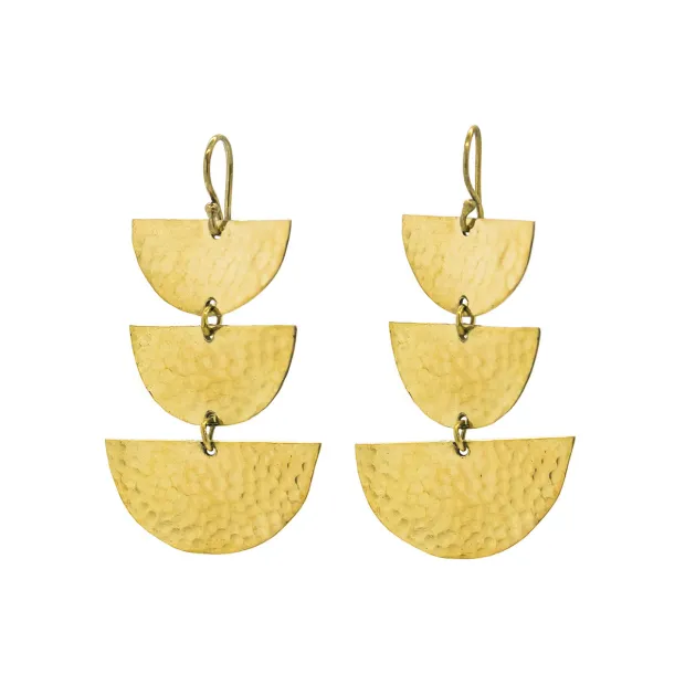 Boucles d'oreilles clous laiton ovale