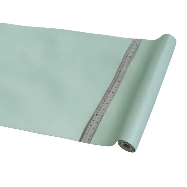 Tissu Simili cuir vert d'eau