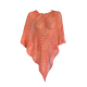 Poncho en laine ajourée Orange abricot - Bibop et Lula