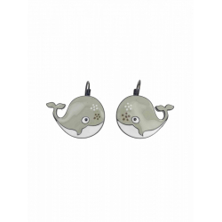 Boucles d'oreilles Baleine grise - Bibop et Lula