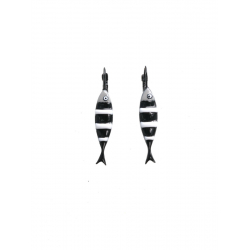 Boucles d'oreilles Sardines noires - Bibop et Lula