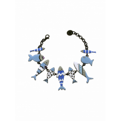 Bracelet petites Sardines bleus - Bibop et Lula