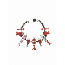Bracelet petites Sardines rouges - Bibop et Lula