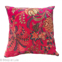Housse de coussin velours Cali-rose - Bibop et Lula