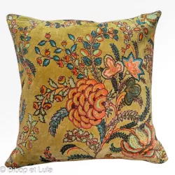 Housse de coussin velours Camel - Bibop et Lula