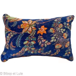Housse de coussin velours petit rectangle Cali-marine - Bibop et Lula