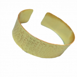 Bracelet manchette laiton martelé bulles - Bibop et Lula