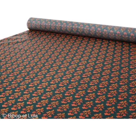 Tissu Enduit Motif Fleuri