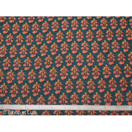 Tissu Enduit Motif Fleuri
