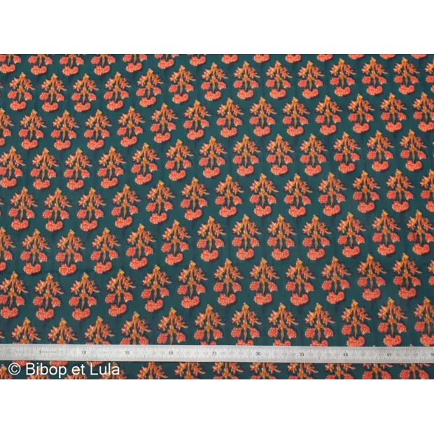 Tissu Enduit Motif Fleuri