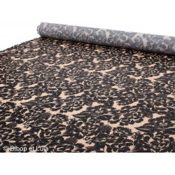 Tissu Enduit Black Bloom - Bibop et Lula