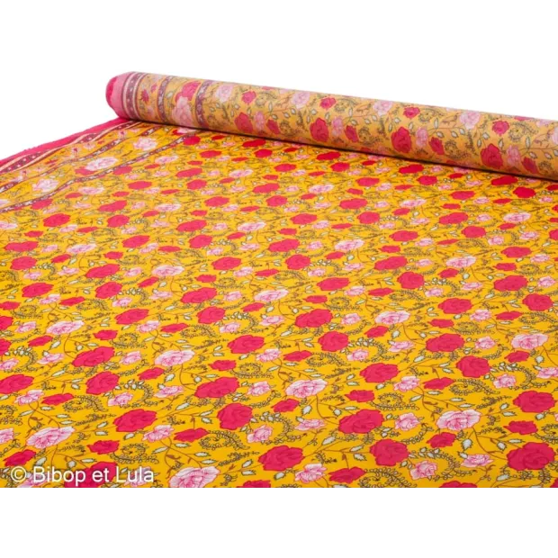 Tissu Enduit Sunny Roses