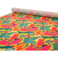 Tissu Enduit Tropica Sunset - Bibop et Lula
