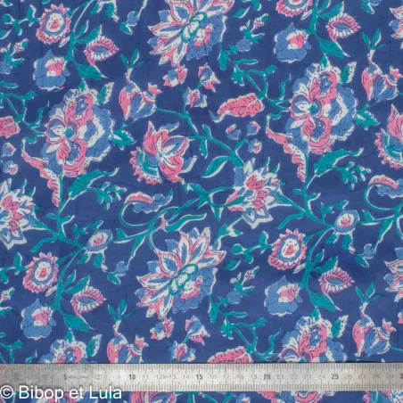 Tissu Block Print Indien Chhui