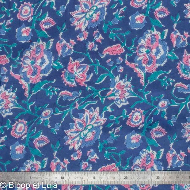 Tissu Block Print Indien Chhui