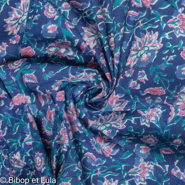 Tissu Block Print Indien Chhui