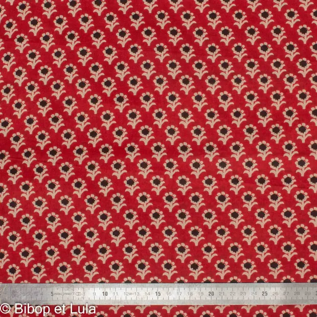 Tissu Block Print Indien Silari